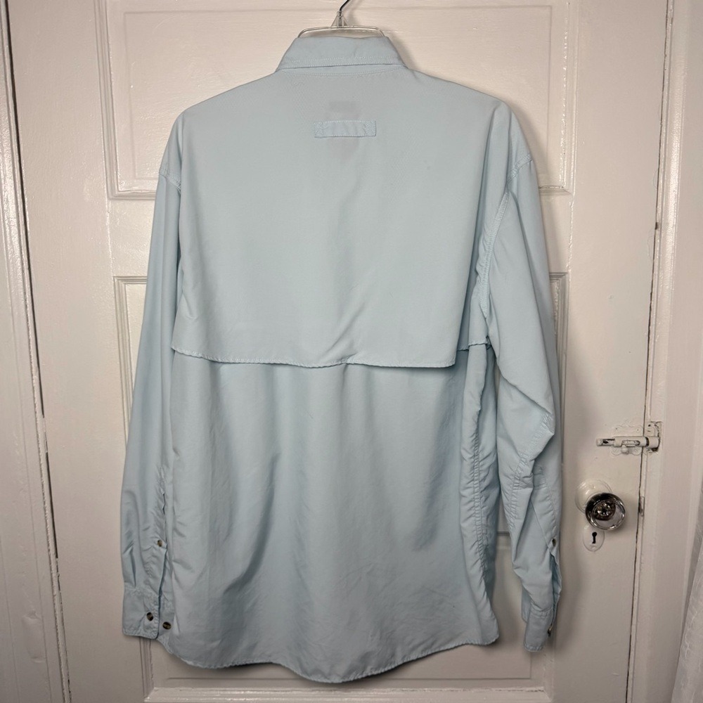 L.L. Bean Mens‎ Fishing Shirt Breathable Vented Long Sleeve Button Front Outdoor - Picture 16 of 17
